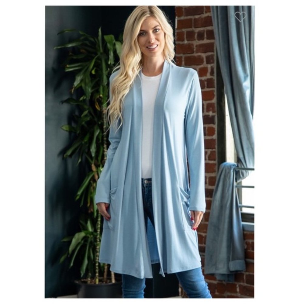 ASH BLUE CARDIGAN